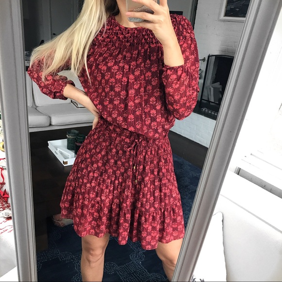 MICHAEL Michael Kors Dresses & Skirts - 🌺 MICHAEL KORS BURGUNDY RED FLORAL FLIRTY DRESS!